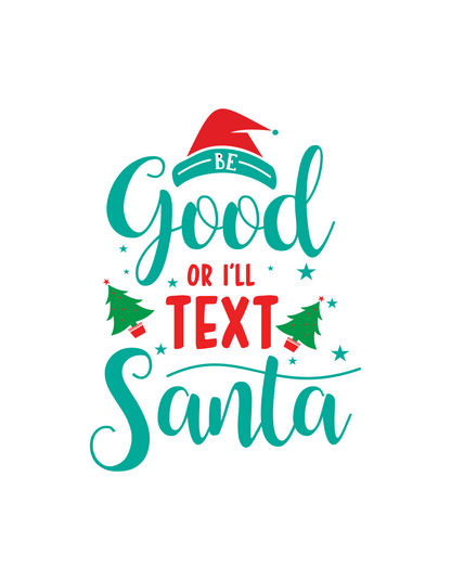 Santa Text- DTF Transfers