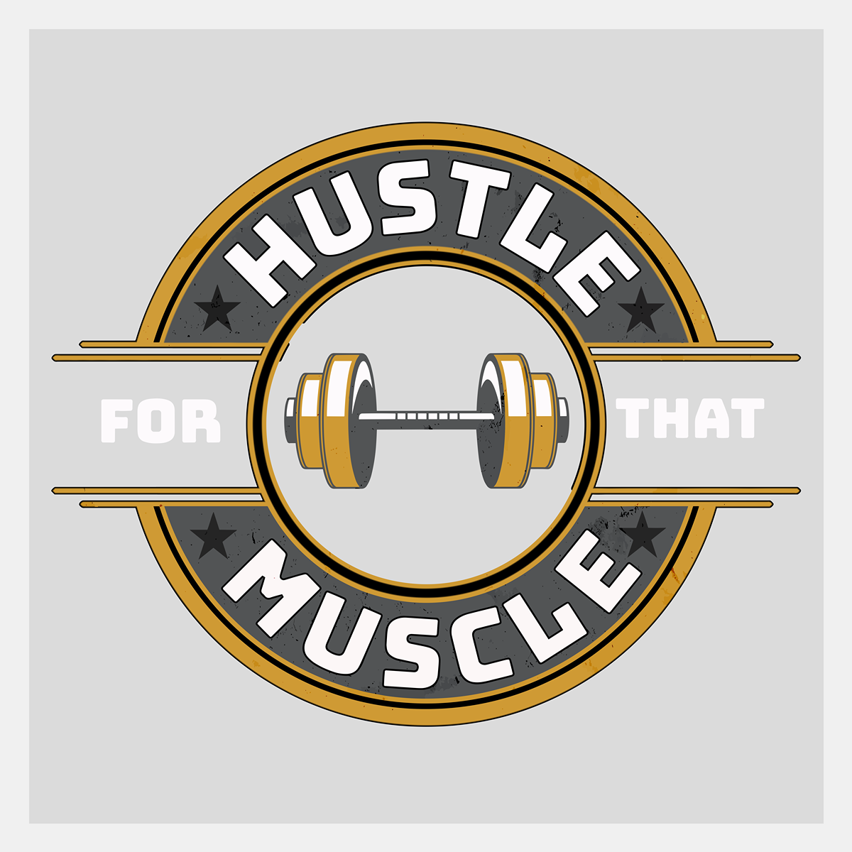 direct to film transfers hustle muscle design