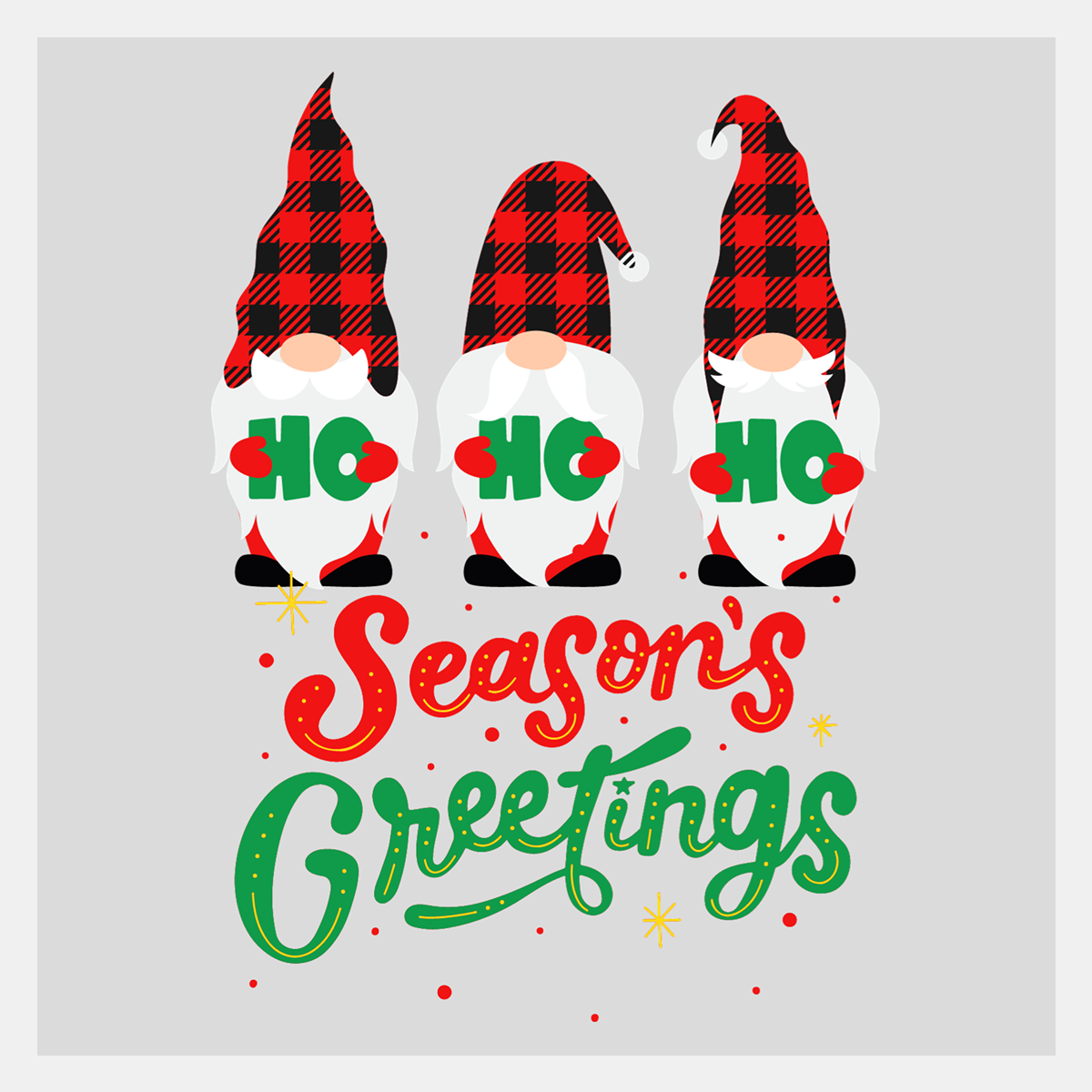 direct to film transfer of elf saying season greetings