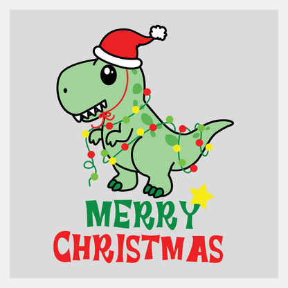 Direct to Film Transfer of T-Rex Christmas Design