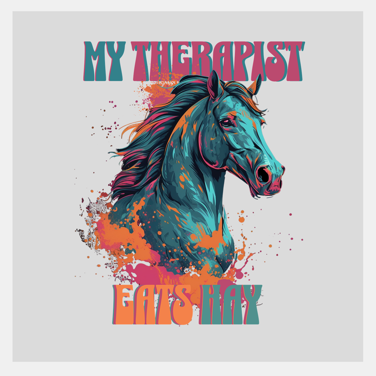 Direct to Film Transfer of Horse Therapy Design