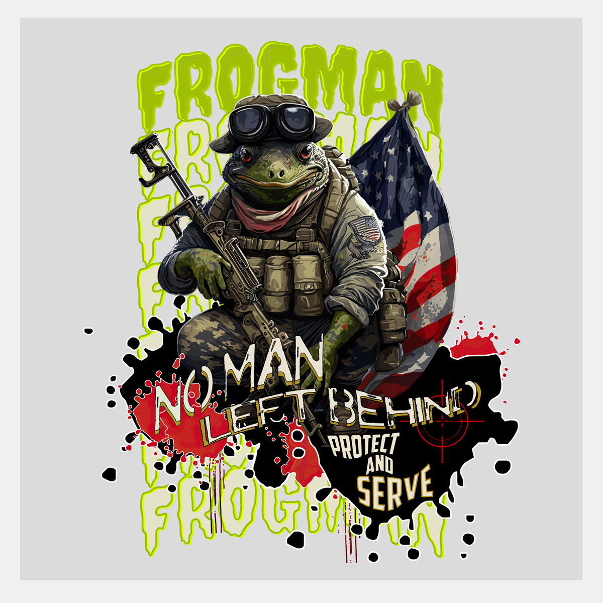 Direct to Film Transfer for Frogman Design